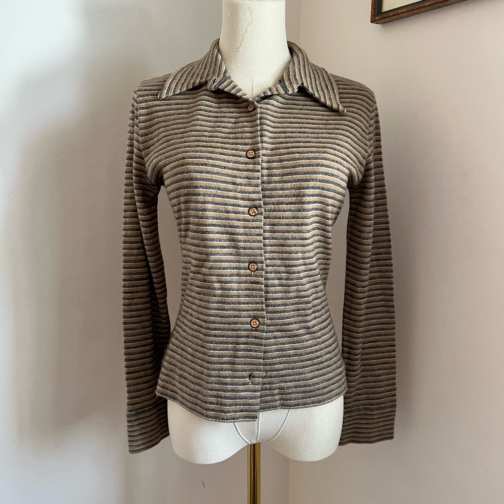 Vintage Hudson’s collar button front knit sweater